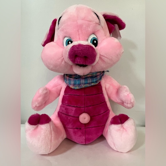 Shalom Toy Co Inc Other - Vintage Plush Shalom Toy Co Inc Stuffed Animal 16” Pink Pig Piggy Plush Toy